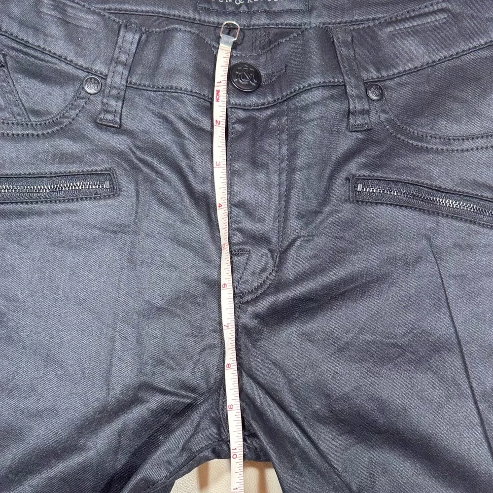 Rock & Republic Women’s Kashmiere Shiny Black Skinny Jeans - Picture 8 of 13